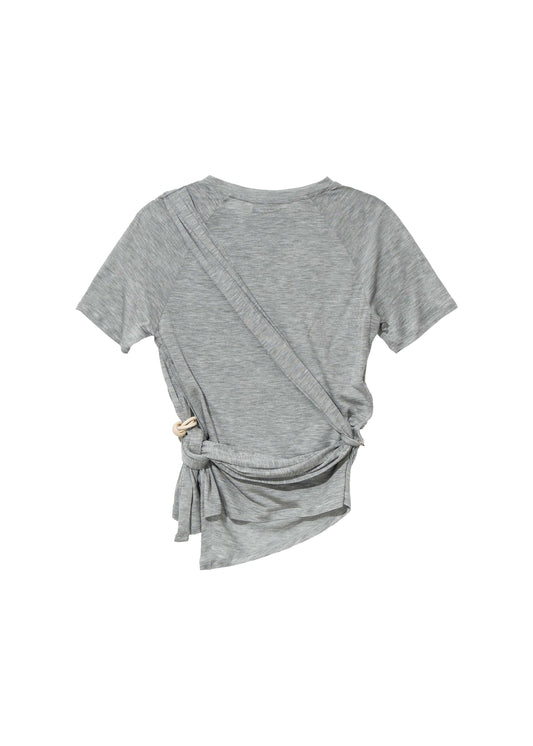 Tied Asymmetric T-shirt