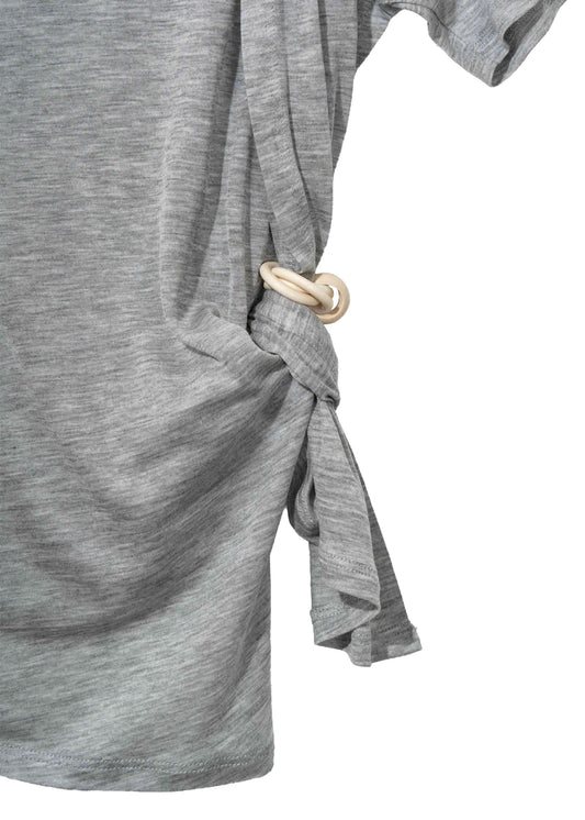 Tied Asymmetric T-shirt