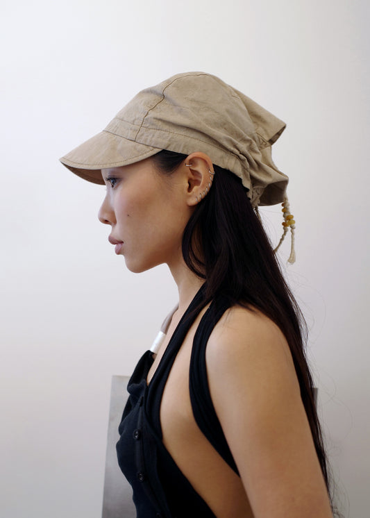 Washed Shirring Cap