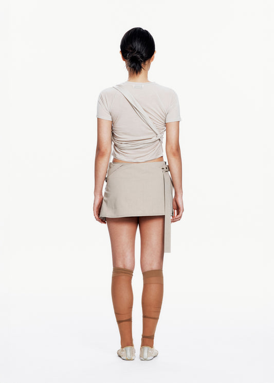 Tied Asymmetric T-shirt