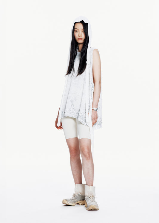 Sleeveless Knit w/ Macrame Hoodie