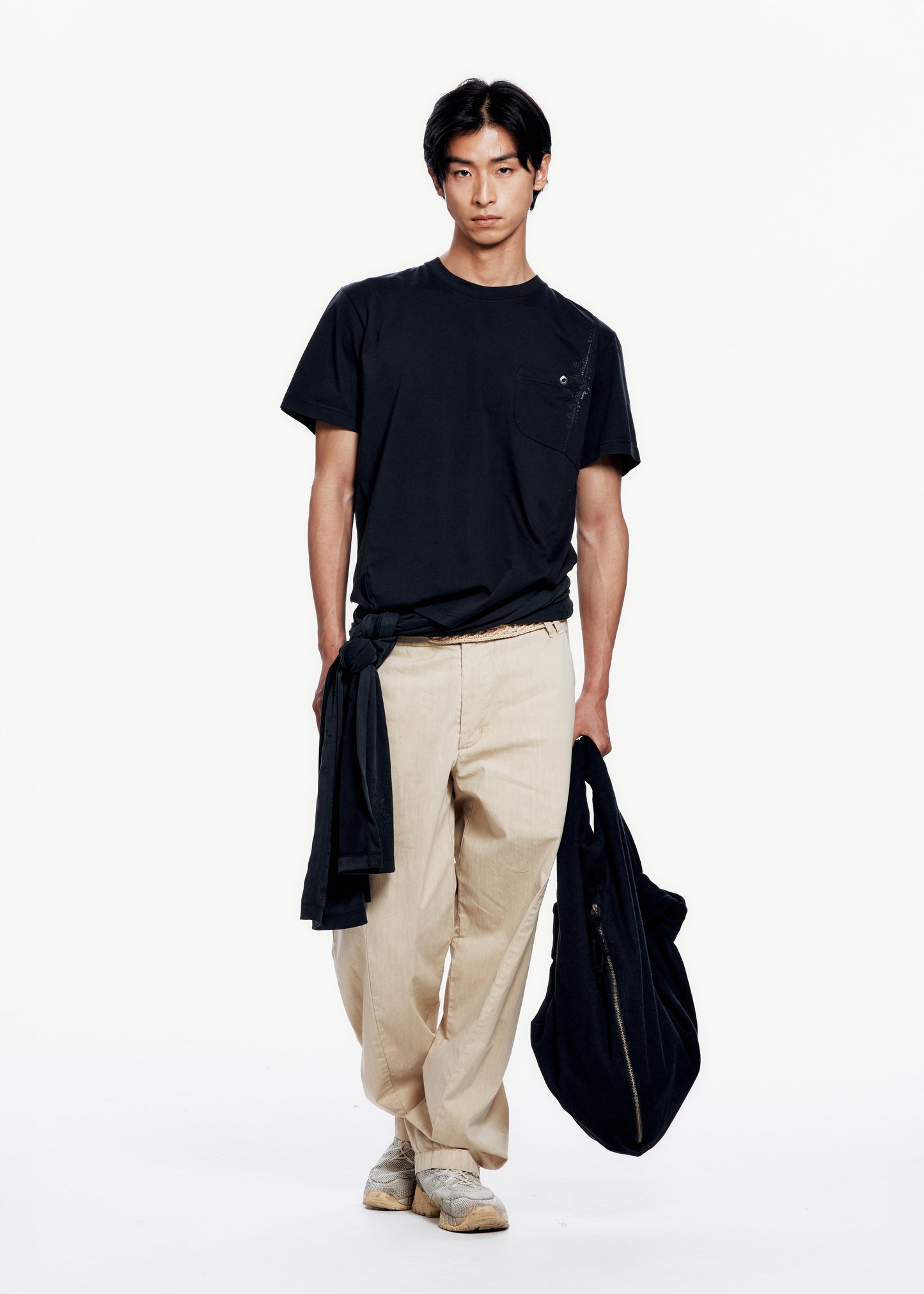 Bent Trouser w/ Knitted Belt