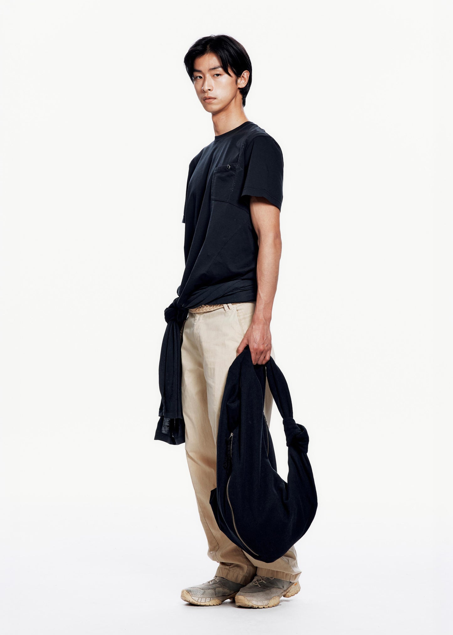 Bent Trouser w/ Knitted Belt