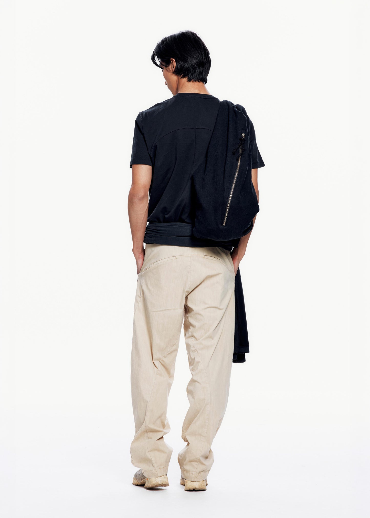 Bent Trouser w/ Knitted Belt
