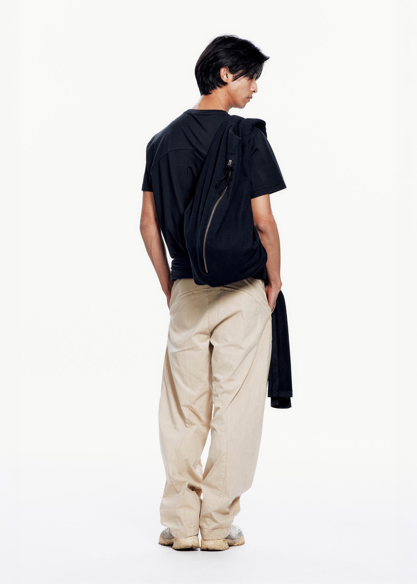 Bent Trouser w/ Knitted Belt