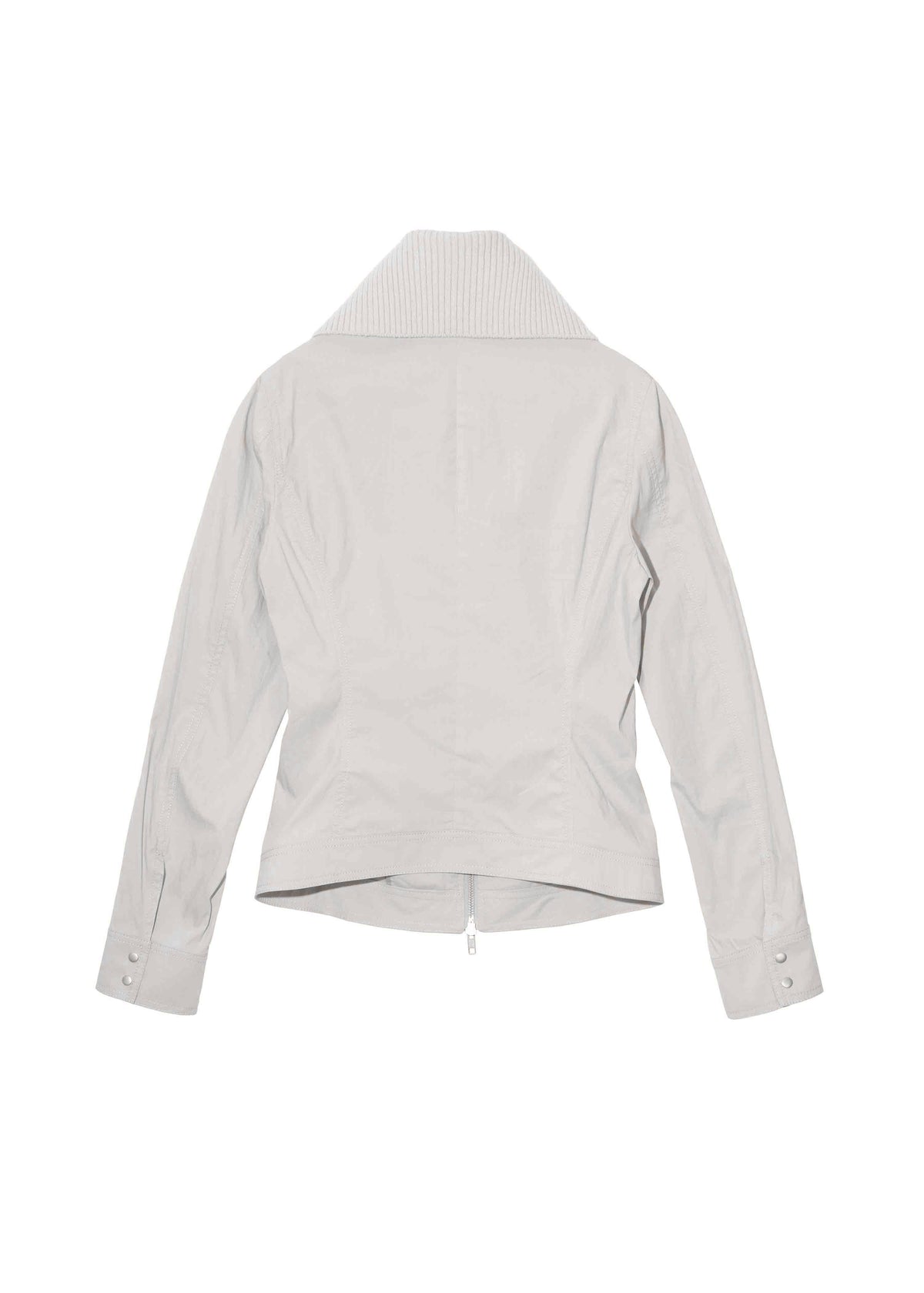 Zip Shirt w/ Knitted Collar
