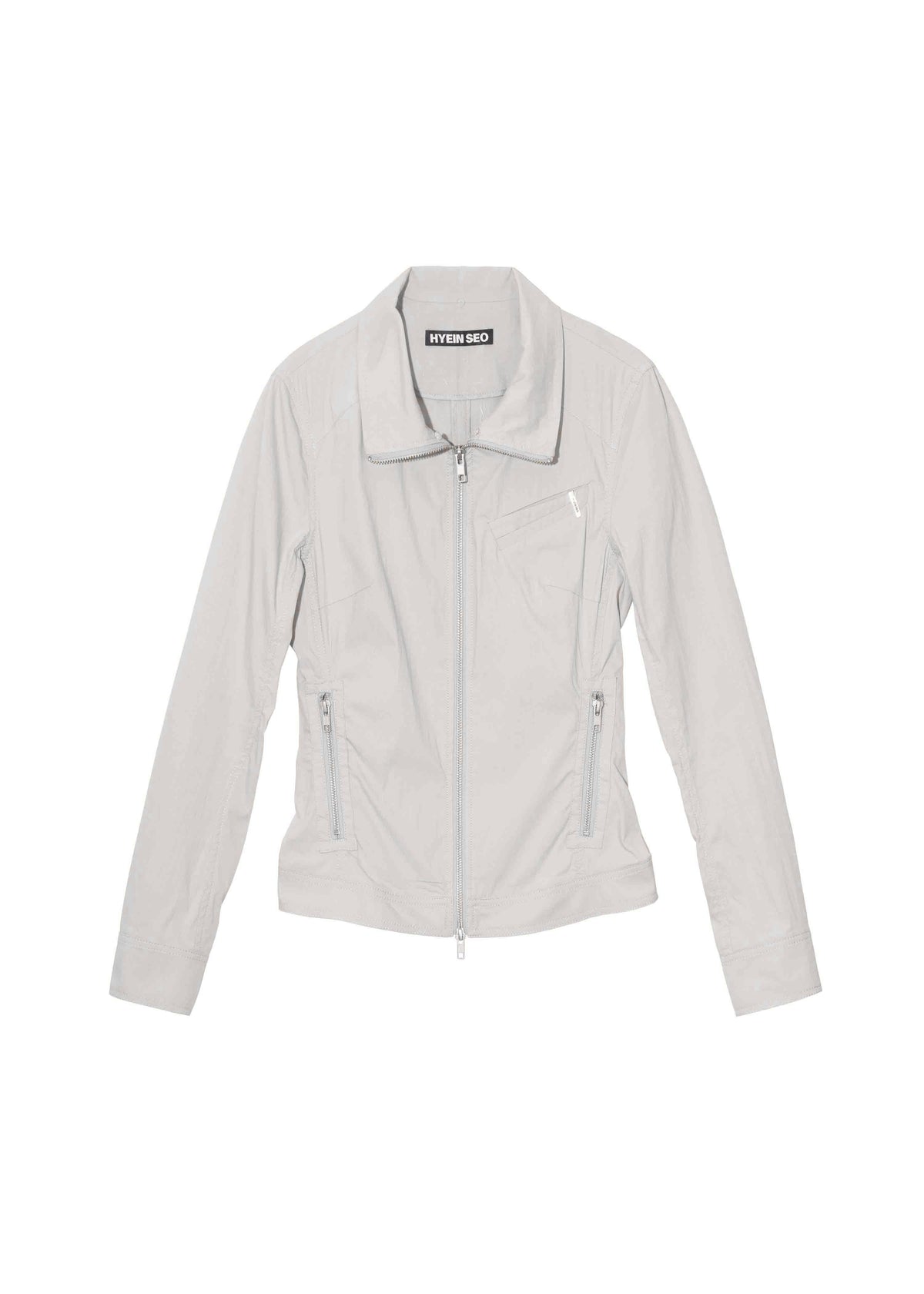 Zip Shirt w/ Knitted Collar