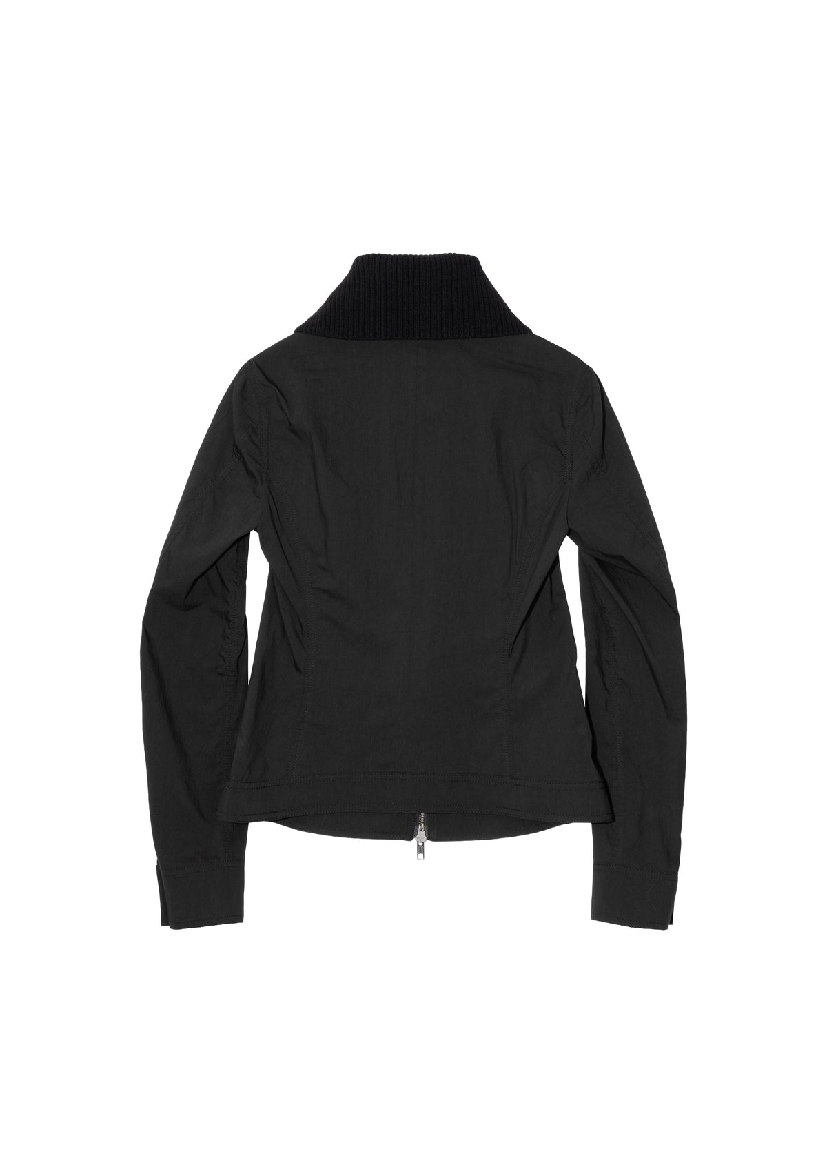 Zip Shirt w/ Knitted Collar