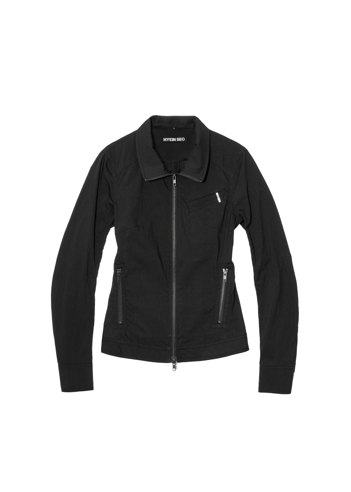 Zip Shirt w/ Knitted Collar