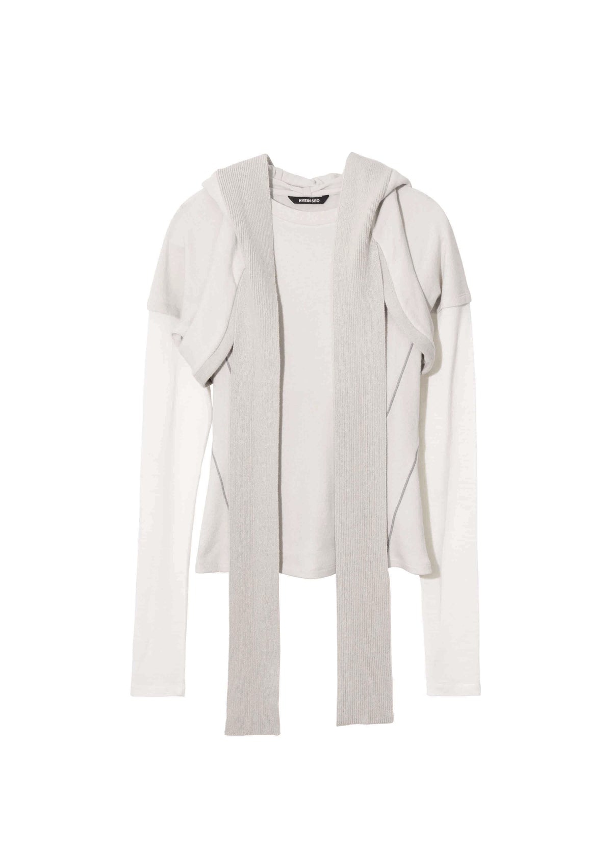 Layered T-Shirt w/ Harness Hoodie