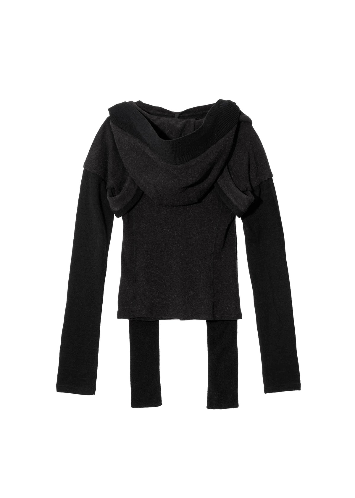 Layered T-Shirt w/ Harness Hoodie