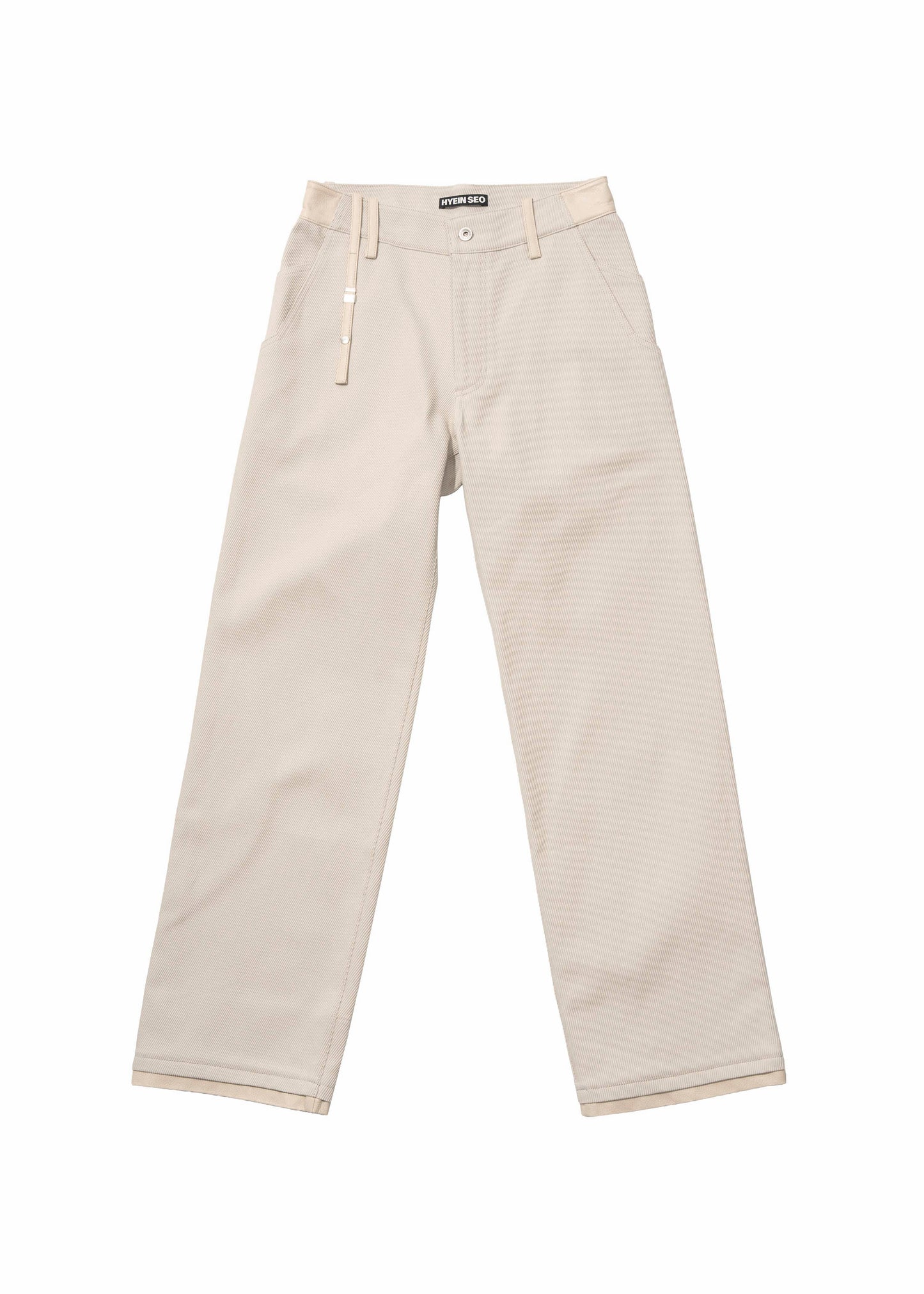 Leather-Trim Pants