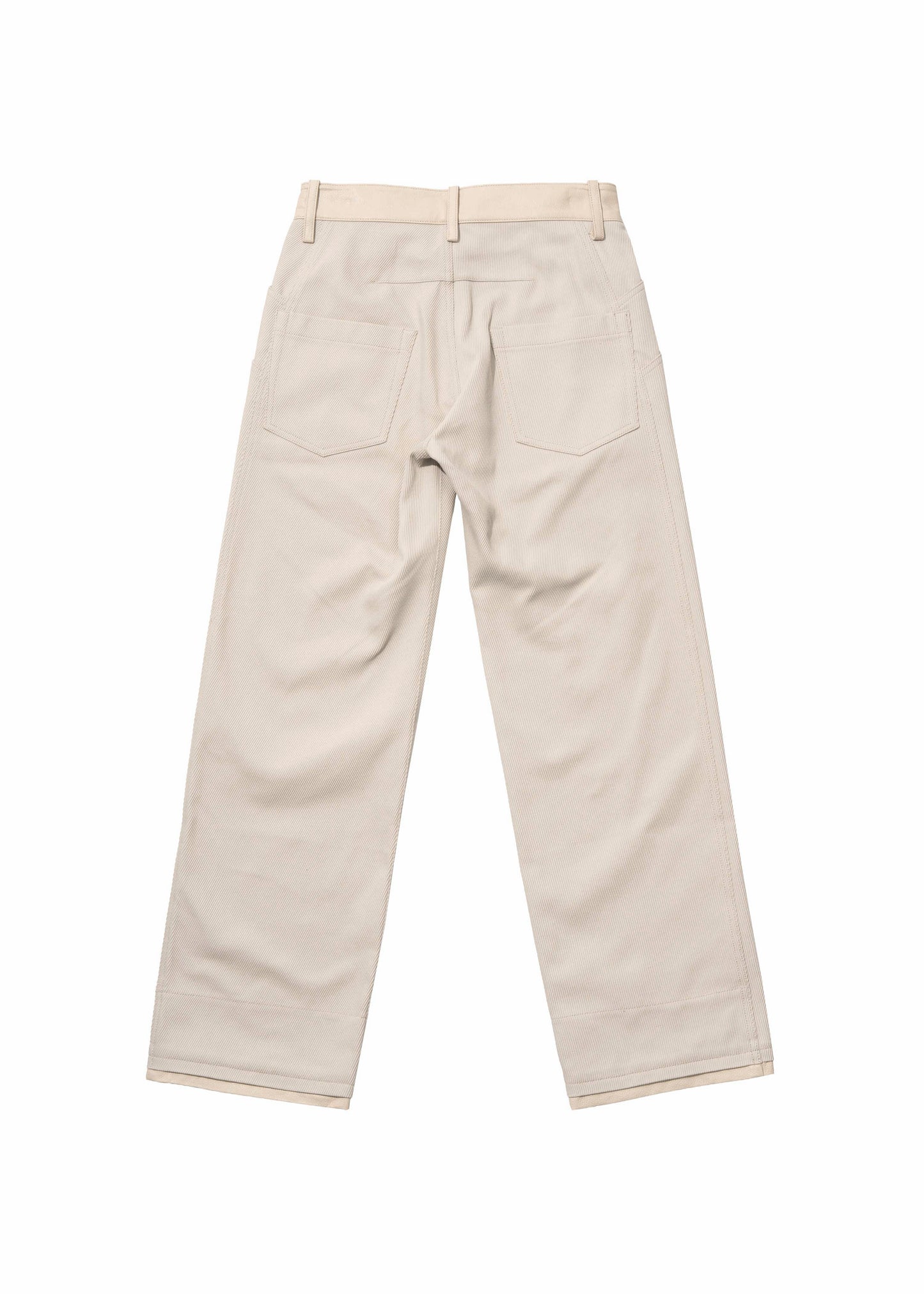 Leather-Trim Pants