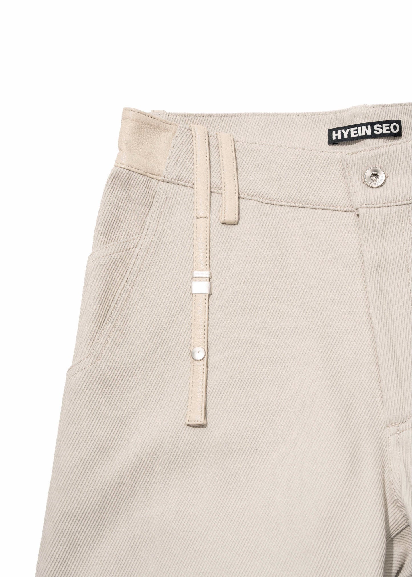 Leather-Trim Pants