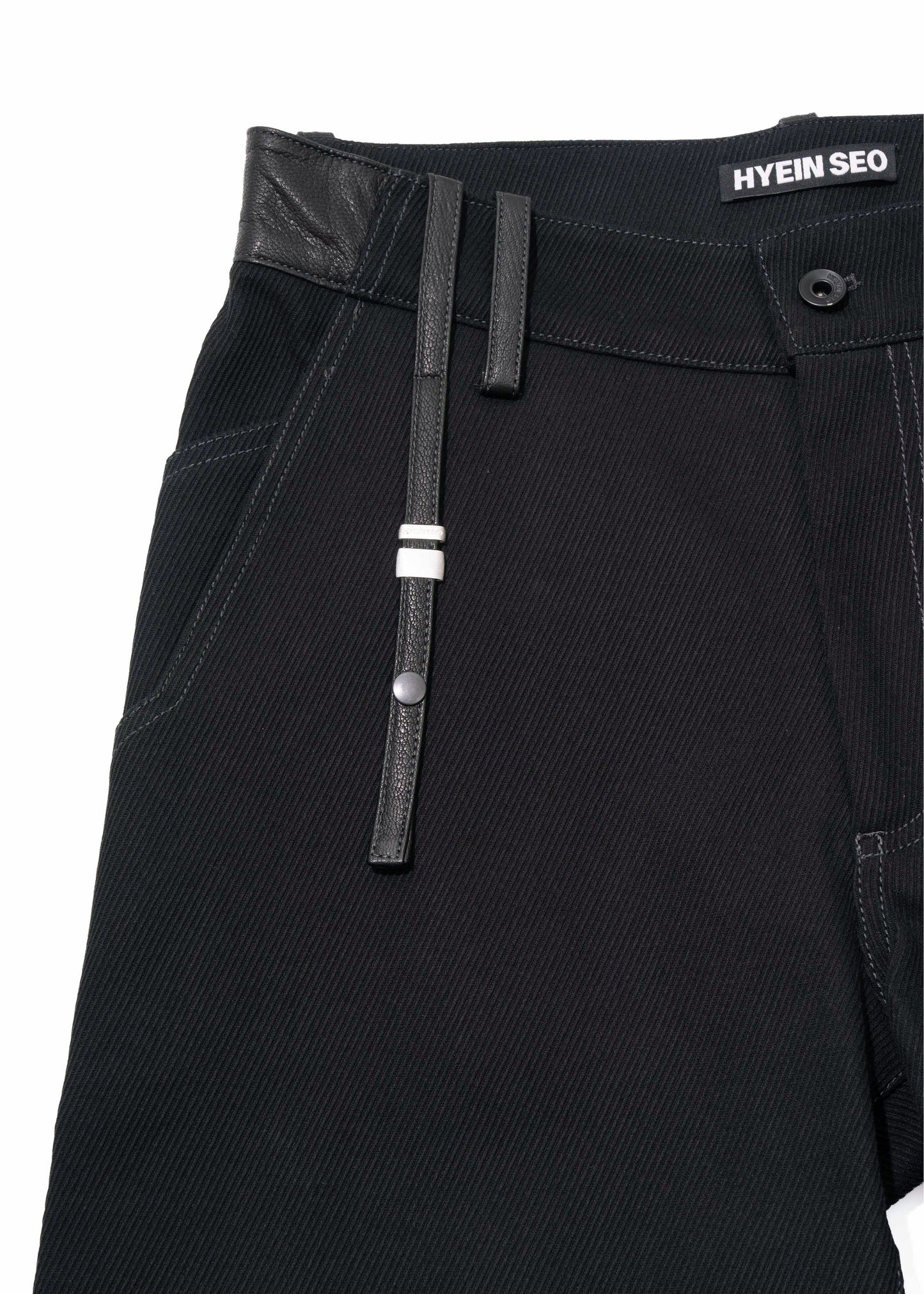 Leather-Trim Pants