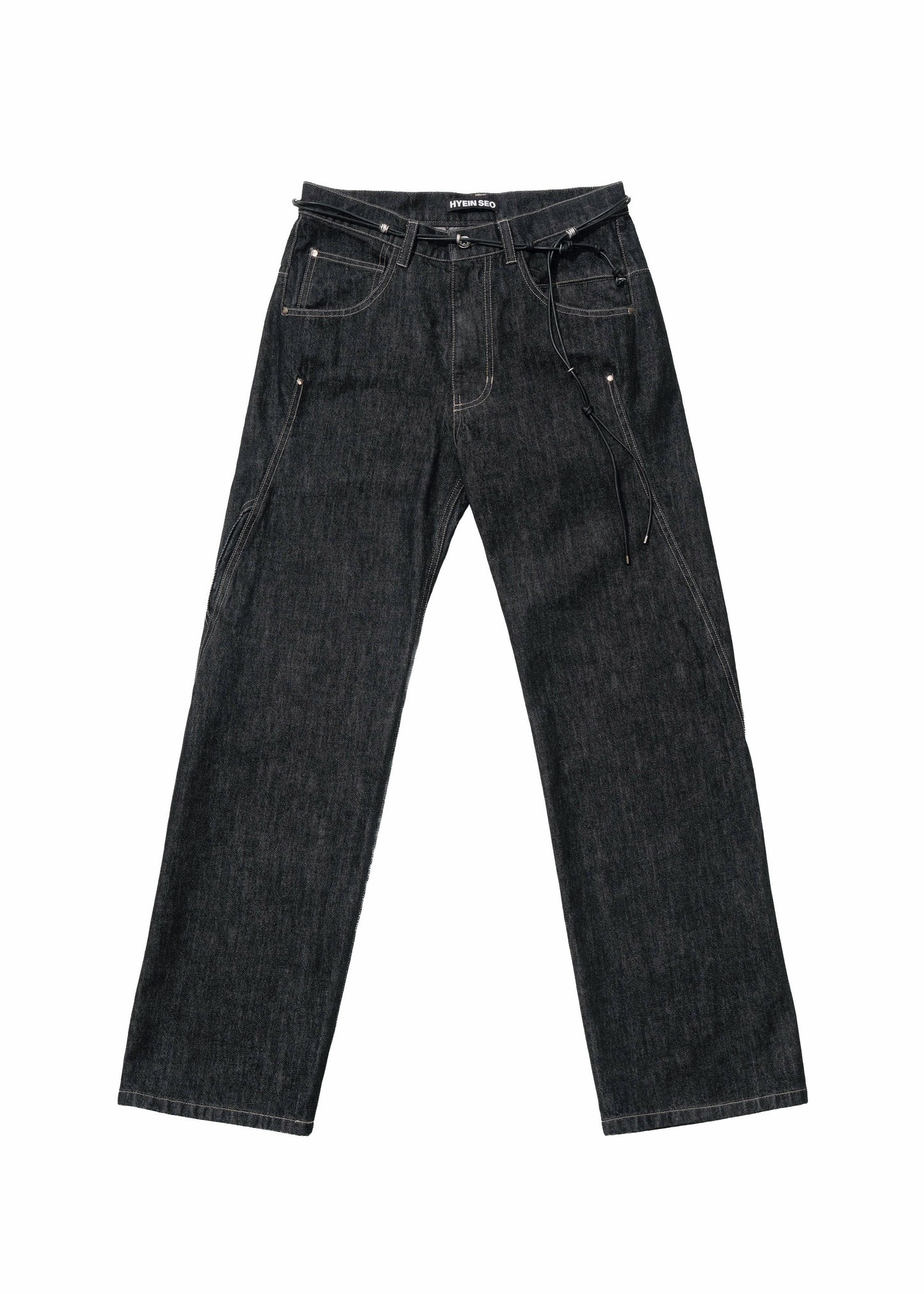 Denim Pants w/ String Belt