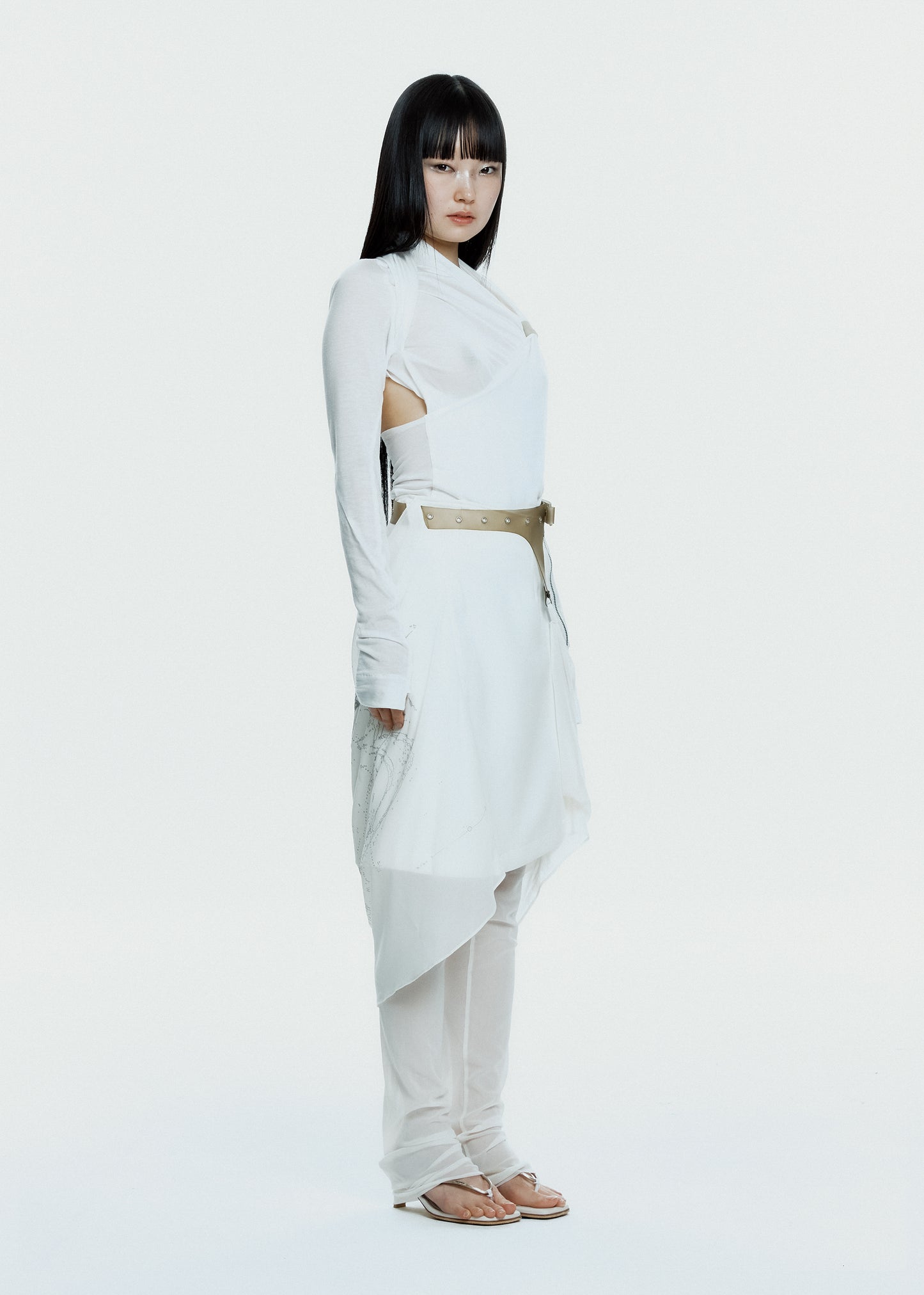Graphic Wrap Skirt w/ Garter Belt