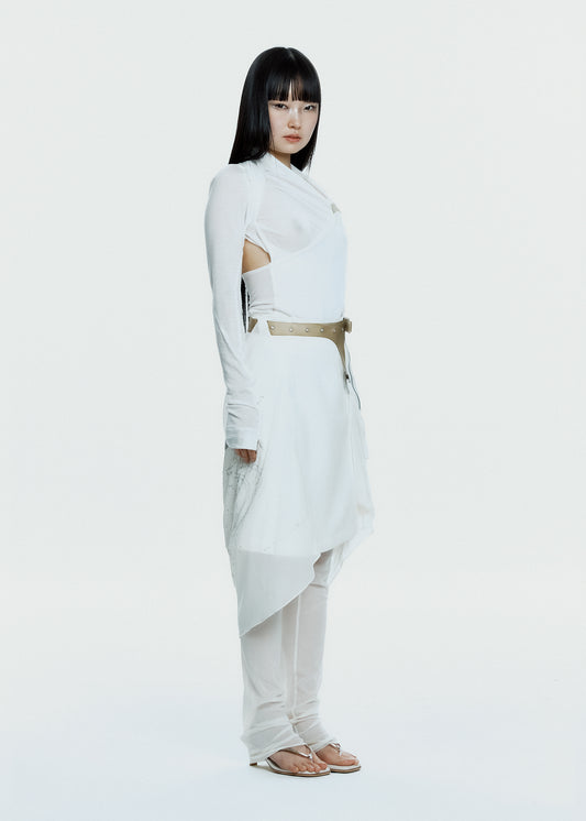 Graphic Wrap Skirt w/ Garter Belt