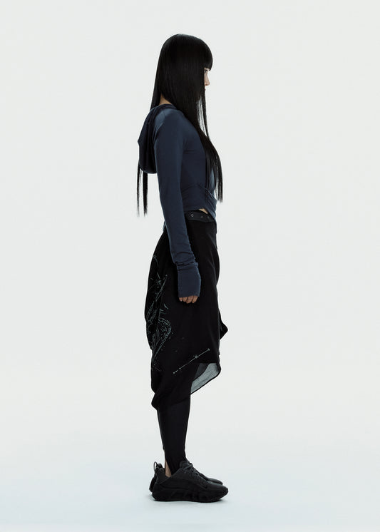 Hooded Shirring Top