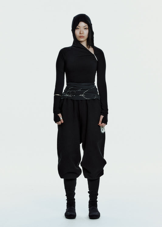 Hooded Shirring Top
