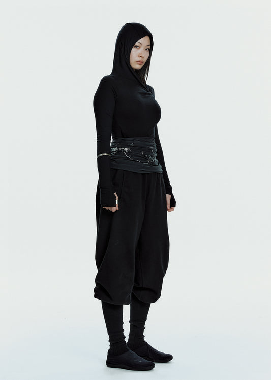 Hooded Shirring Top