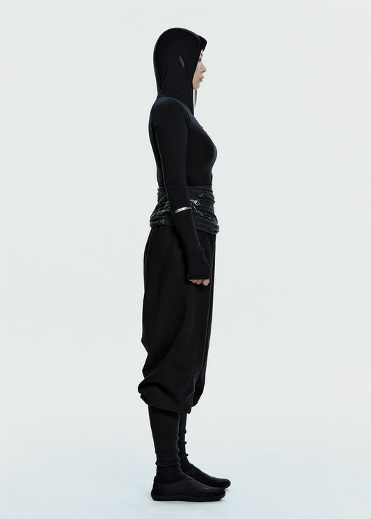 Hooded Shirring Top